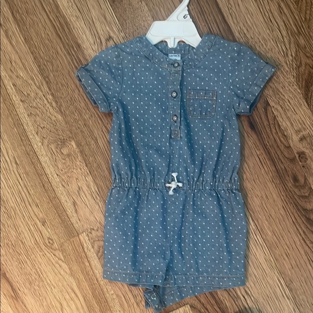 Blue Polka Dot Kids Romper